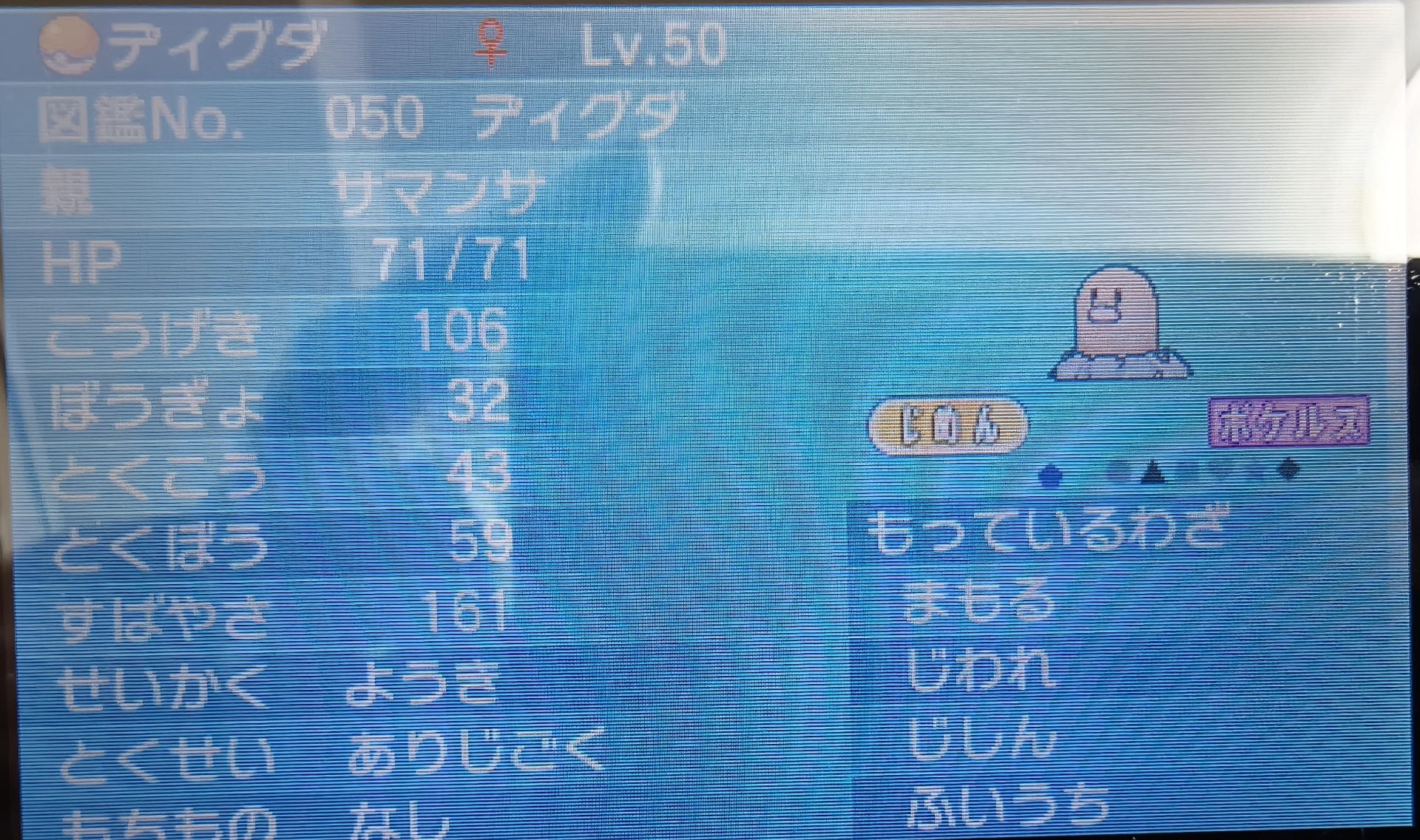 3DS特有の直撮り。A252まで振ってなさそう