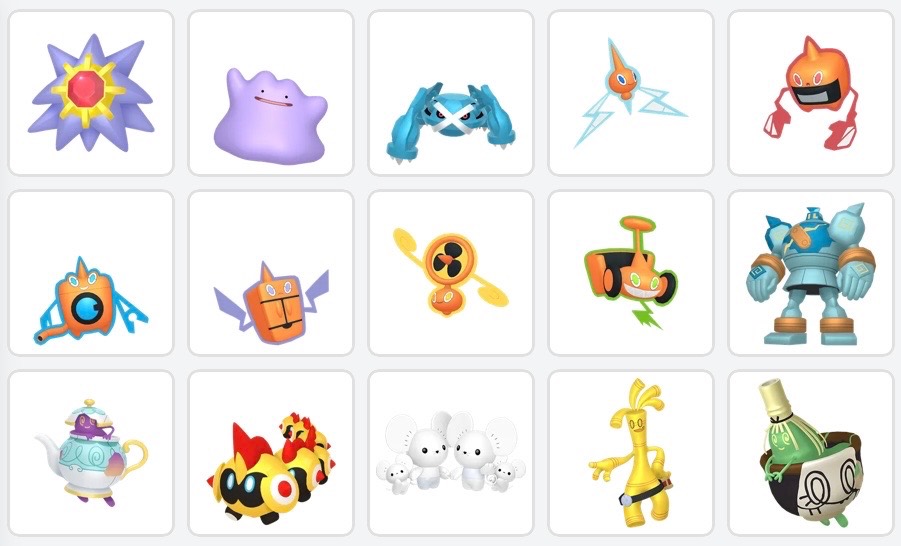 10匹15種類。メガシンカポケモン2匹追加とか大盤振る舞い過ぎる…